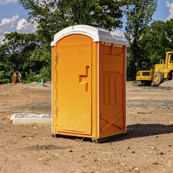 how often are the porta potties cleaned and serviced during a rental period in Mahaska County